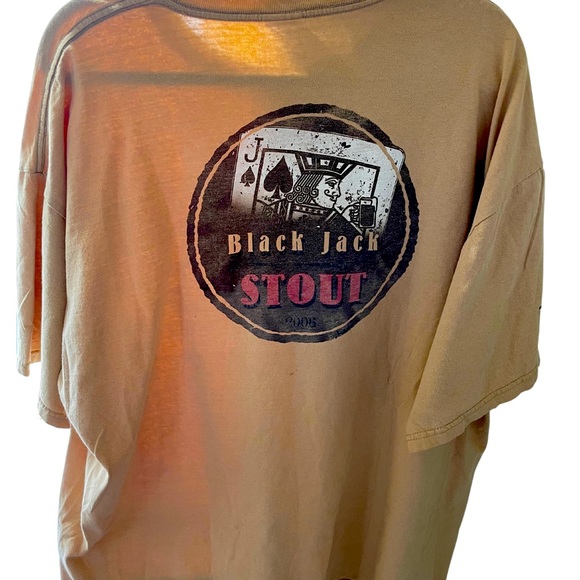 Vtg Get Jacked Graphic Men’s Oversized Tee 2XL Black Jack Stout 2005 - Picture 2 of 2